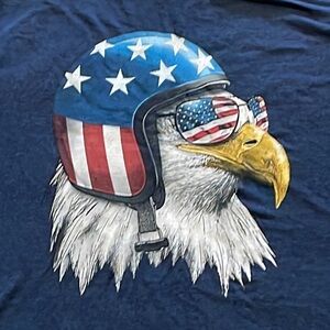 American Flag Helmet Over Eagle Size XL